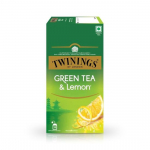 Twinings roheline tee ja sidrun, 25 teekotti| Pakk 1| T&auml;iuslikult tasakaalustatud | Kerge, v&auml;rskendav sidrunimaitse| V&auml;hese kalorsusega| Naudi kuuma tassi teed