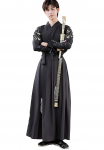 LanBuff Hanfu Cosplay Kost&uuml;&uuml;m Ratsu-samurai Pikk Hiina Esitus Kooli Kultuuriline Foto Lava Unisex Suurus 3-osaline Komplekt, M&otilde;&otilde;gameister, Mees,