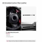 Betterhumz For Ford Mustang GT 2024- Make of Alcantara Auto Co-pilot trument Trim Dashboard Strips Car Interior Accessories Carbon Leather LHD