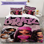 Bratz Armsa Mustriga Voodipesu Tekikott Padjap&uuml;&uuml;r Kodu Dekoratsioon S&uuml;nnip&auml;evakingitus (1 * tekikott + 2 * padjap&uuml;&uuml;ri ilma s&uuml;damikuta)13 135x200cm