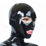 Must lateksmask avatud silmadele ja suudele klubipeoks Bodysuit Cosplay Halloween jaoks L