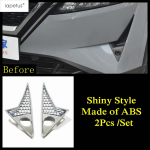 Esipamperi udutulede kulmukaare raami katteviimistlus ABS Kroom / S&uuml;sinikkiust Tarvikud Nissan Qashqai J12  2024 jaoks Shiny Style