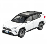 1/32 Toyota RAV4 maastur 2023 sulamist mudelauto m&auml;nguasi metallvalu heliga ja tuledega t&otilde;mmatav auto m&auml;nguasjad lastele s&otilde;iduk valge
