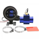 2-in-1 veetemperatuuri n&auml;idik 12V 24V 26mm/28mm Elektrooniline veetemperatuuri n&auml;idik &Uuml;mmargune LED Digitaalne Digitaalne temperatuuriandur