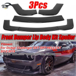 2012-2019 Dodge Challenger Esimene Splitter Kolmeastmeline Huulekomplekt Glossy Black