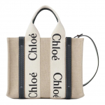 Chloe Woody Eemaldatav Reguleeritav &Otilde;larihm Linane K&auml;sikott Ostukott Naiste K&auml;sikotid Valge Sinine CHC22-AS397I26-91J Basic Set (Bag+Dust Bag)