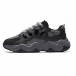 Anta Panda Cushioning Slip Resistant Abrasion Resistant Height Increasing Low top Chunky Sneakers Women's Basic Black 122548885-1 36