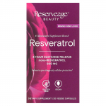 Reserveage Beauty, resveratrool, 4-tunnine pikaajaline vabanemine, 500 mg, 30 taimset kapslit