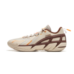 Li Ning BadFive 4.5 Cushioning Slip Resistant Abrasion Resistant Low top Basketball Shoes Men's Beige Coffee ABFU049-4 39.5