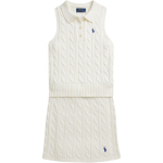 Polo Ralph Lauren Laste Kleidisett Varrukateta Polo krae Tikitud n&ouml;&ouml;pidega esiosa K&ouml;&ouml;gikudumise puuvillane Laste kleidisett 313A11239-002 S white