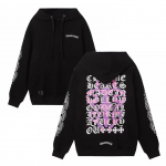 839 CHROME HEARTS 2026 S&uuml;gis ja Talv Uus Suur Suurus Klassikaline Stiil Logo Kapuutsiga Dressipluus, Sobib Paaridele S must