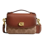 Coach Cassie 17 eemaldatava ketiga &otilde;larihmaga kunstnahast ja veisenahast crossbody k&auml;ekott v&auml;ike naiste k&auml;ekott pruuni karamelli v&auml;rvi CW566-B4XHG Basic Set (Bag+Dust Bag)