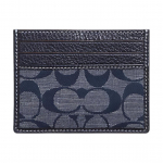 Coach Kaardihoidja 10 Klassikaline Monogramm Kanga Ja Nahaga ID-kaardi Hoidja Mini Naiste kaardihoidja Denim CH100-B4DE Basic Set (Bag+Dust Bag)