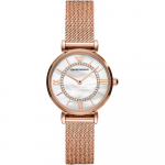 Emporio Armani Gianni T-Bar Roosakuld Roostevaba Teras Naiste Kvartsikell AR11320 roosa kuldne v&auml;rv