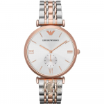 Emporio Armani Gianni Keskmine H&otilde;bedane Kahev&auml;rviline Roosa Metall Naiste Kvarts AR1677 h&otilde;be