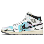 Jordan Air Jordan 1 keskmise s&auml;&auml;rega Vintage Korvpallijalatsid Meeste Sinine Roosa 554724-135(TeamA-AJ1) 42
