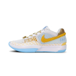 Nike Ja 1 Cushioning Slip Resistant Low top Basketball Shoes Unisex White Blue Gold FV1291-100(Team188-&middot;) 38