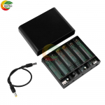 5V 9V 12V V&auml;ljund 6x 18650 Aku UPS Katkematu Toiteallikas DIY Toitepanga Karbik Majapidamise Ruuteri Mobiiltelefoni Tahvelarvuti Modemi jaoks must