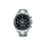 Seiko Roostevabast Terasest Kellarihm 100m Veekindel Must Tihvik H&otilde;bedane Rihm Kvartsikell P&auml;ikese Kvartsmehhanism Meeste kellad SBPY167 Black Dial