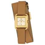 Tory Burchi kvartskell nahkrihm 18mm beež sihver 30m veekindel unisex-kell TBW6025 Beige Watch Dial