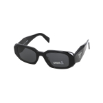 Prada K&uuml;lglogo Reljeefne Ebakorrap&auml;rane Kuju P&auml;ikeseprillid Unisex P&auml;ikeseprillid Must 0PR-17WS-1AB5S0 Basic Packaging-Eyeglass Case+Box,51