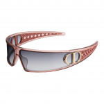 Dior ruuduline muster ebakorrap&auml;rase kujuga p&auml;ikeseprillid unisex p&auml;ikeseprillid roosa VERYM1UXR_40B1 Basic Packaging-Eyeglass Case+Box