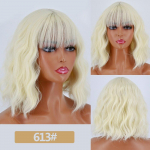 MERISIHAIR naiste l&uuml;hike plaatinablond ombre laineline parukas koos tukkidega naistele m&otilde;eldud Cosplay peoparukad, loomulikud, igap&auml;evaseks kasutamiseks 12inches