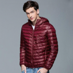 Meeste kohev talvemantel Moodne kapuutsiga 90% valge pardi sulejoped Ultrakerge puffer sulejope Kaasaskantav Slim Down Parkas 5XL 6XL S