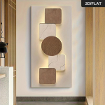 1 tk 2D lame kaasaegne minimalistlik raamita geomeetriline lapitehnika dekoratiivne maal, P&otilde;hjamaade stiilis elutoa diivani taustasein p (as the picture,50x100cm No Frame) beige