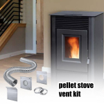 Pelletik&uuml;ttekatla ventilatsioonitoru komplekt Pelletik&uuml;ttekatla torukomplekt Sissev&otilde;tuava komplekt 2x60 tolli painduv alumiiniumtoru Katla tarvikud Seina kinnitusega China Mainland
