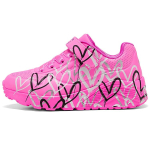 Skechers Laste Uno Graffiti Mugavad Mitmek&uuml;lgsed Moodsad V&auml;litingimustes Libisemiskindlad Vastupidavad Madalad Laste Rulaketsid Erksad Roosad 314078L-HPMT 31