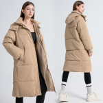 S&uuml;gistalvine soe parka Naiste &uuml;hev&auml;rviline vaba pika kapuutsiga mantel Joped V&auml;lisriided M-XXXL M khaki