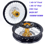 Eesmine 1.40-14 tolli Tagumine 1.85-12 tolli Veljed #428 hammasratas 190MM Ketaspidur KLX CRF Kayo BSE Dirt Pit Bike Mootorrattale