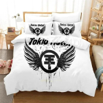 3D Tr&uuml;kitud Tokio Hotel Kaulitz B&auml;nd Mugav Tekikate Padjap&uuml;&uuml;r Voodipesu Komplekt Laste Magamistoa Kaunistus Kodutekstiil 70x133cm 3pcs