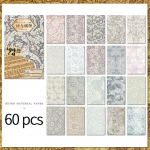 60 tk/karbis Vintage Kirjandus ja Kunst k&auml;etelk DIY dekoratiivne aluspaber k&auml;sitsi valmistatud Scrapbooking Junk Journal tarvikud