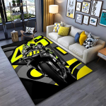 VR46 Rossi The Doctor Ristk&uuml;likukujuline Vaip MotoGP V&otilde;idus&otilde;idu F&auml;nn Kodu Dekoor Matt Libisemisvastane P&otilde;randamatt Elutoa Ala Vaip Magamistoa 80X120CM