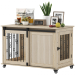 Koerakast ratastel, liuguks, 100 x 56 x 65 cm, Puit, Teras 100 x 56 x 65 cm