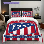 Elav Atl&eacute;tico Madridi embleemi disain Kolmeosaline komplekt (1 * tekikott + 2 * padjap&uuml;&uuml;ri, ilma s&uuml;damikuta) Voodipesukomplekt J&otilde;ulukingitus S&uuml;nnip&auml;evakingitus 135x200cm