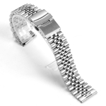 Tugevast roostevabast terasest rihm Jubilee stiilis Seiko SKX007/009 jaoks Sirge otsaga k&auml;ev&otilde;ru tarvikud 18 19 20 21 22mm Metallist kellarihm 20mm h&otilde;be