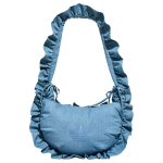 Adidas Originals RUFFLE Twill K&auml;ekott, Crossbody kott Suur Naiste Hele teksasinine KX6975 One Size 1 denim sinine v&auml;rv