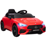 Laste elektrip&auml;ritud auto, Mercedes disain, 12V mootor, puldiga juhitav, LED-tuled, muusika, lastele vanuses 3-6 aastat, punane