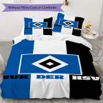 Hamburger SV Mustriga Voodipesu, Tekikomplekt Tekikate Padjap&uuml;&uuml;r Kodu S&uuml;nnip&auml;evakingitus(1 * tekikott + 2 * padjap&uuml;&uuml;ri, ilma s&uuml;damikuta)_lx 140x200cm