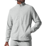 Alo Yoga Conquer Max K&otilde;rge kaelusega t&auml;islukuga jakk Meeste m3262r S white
