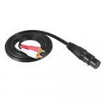 1,5 m / 5 jalga stereoheli jaoturi plaastriga Y kaabli juhe 1 XLR emane kuni 2 RCA isase pistik