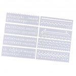 8 Stiilip&auml;eviku joonistusmalli &scaron;abloonide komplekt Scrapbooking DIY kaardi lilled 183X55mm