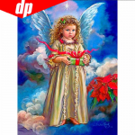 T&auml;is&uuml;mmargune teemant 5D DIY teemantmaal  Angel Baby Gift  tikandid ristpistes 20X30