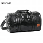 Suure mahutavusega multifunktsionaalne kaasaskantav &otilde;lakott, kvaliteetne PU-nahast kott must