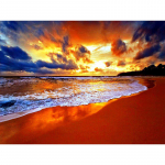 T&auml;isringi puur Teemanttikandid Sunset Beach 5D DIY Teemantmaal Ristpistes Rhinestone 20X30CM