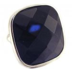 Bague Argent 'Linda' Noir argent&eacute; (rhodi&eacute;) - 25x25 mm 52 must