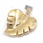 Les Tr&eacute;sors De Lily [G2800] - Pendentif Plaqu&eacute; Or 'Love Caresse' blanc dor&eacute; - 15x15 mm kuld
